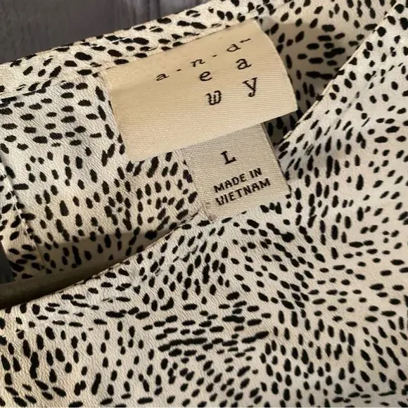 a new day animal print top with ruffle sleeve accent - Picture 3 of 7